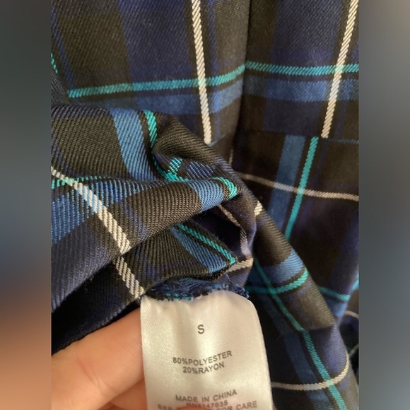 Romeo & Juliet Couture Plaid Long Sleeve Mini Dress Small Academia Preppy NWT - Picture 3 of 10